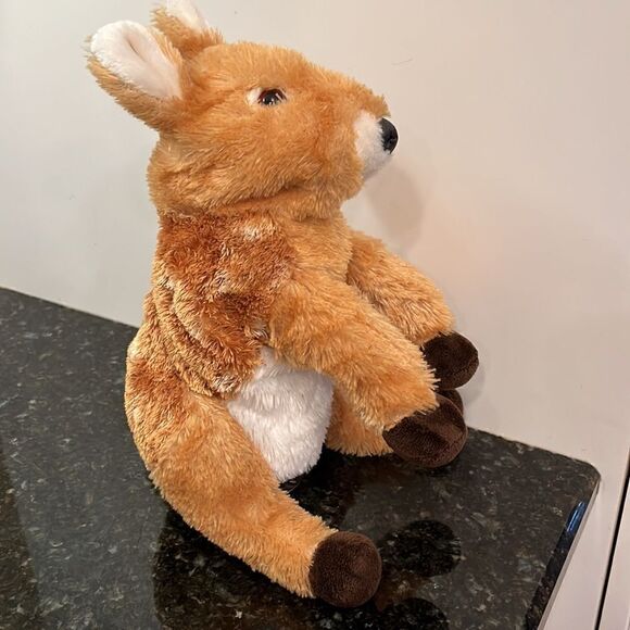 AURORA PLUSH FULL BODY BABY FAWN PUPPET, 11 IN. SOFT & HUGGABLE! - Picture 4 of 8